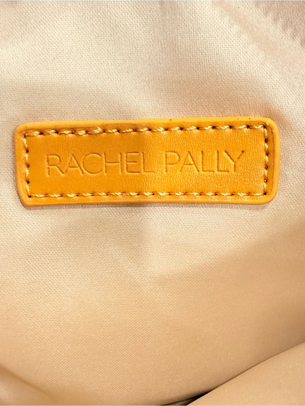 Rachel Pally Yellow Leather Logo Patch